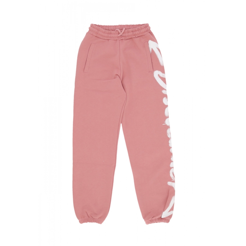 pantalone tuta leggero donna w logo pant PINK/ST WHITE