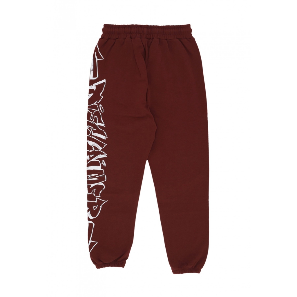 pantalone tuta leggero uomo logo pant BORDEAUX/ST WHITE