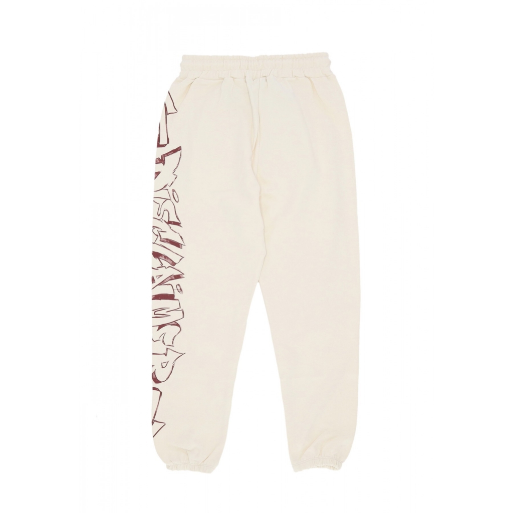 pantalone tuta leggero uomo logo pant MILK/ST BORDEAUX