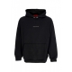 felpa leggera cappuccio uomo military skull on back hoodie BLACK