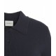 Polo in misto cashmere blu scuro