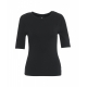 T-shirt con spalline nero