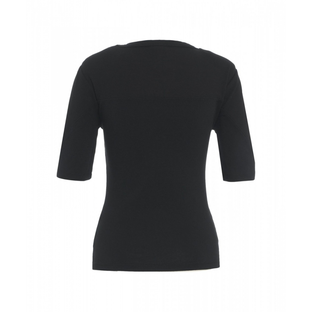 T-shirt con spalline nero