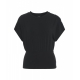 T-shirt con elastico in vita nero