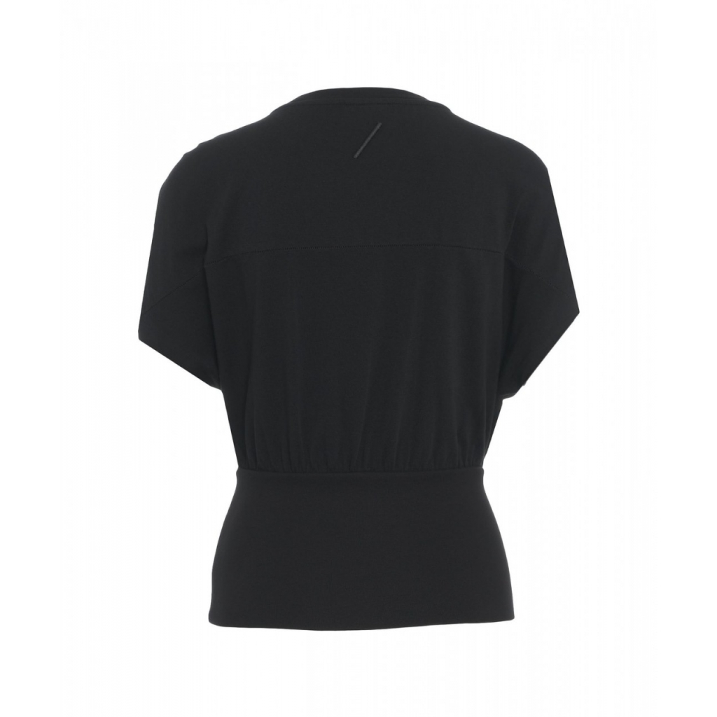 T-shirt con elastico in vita nero