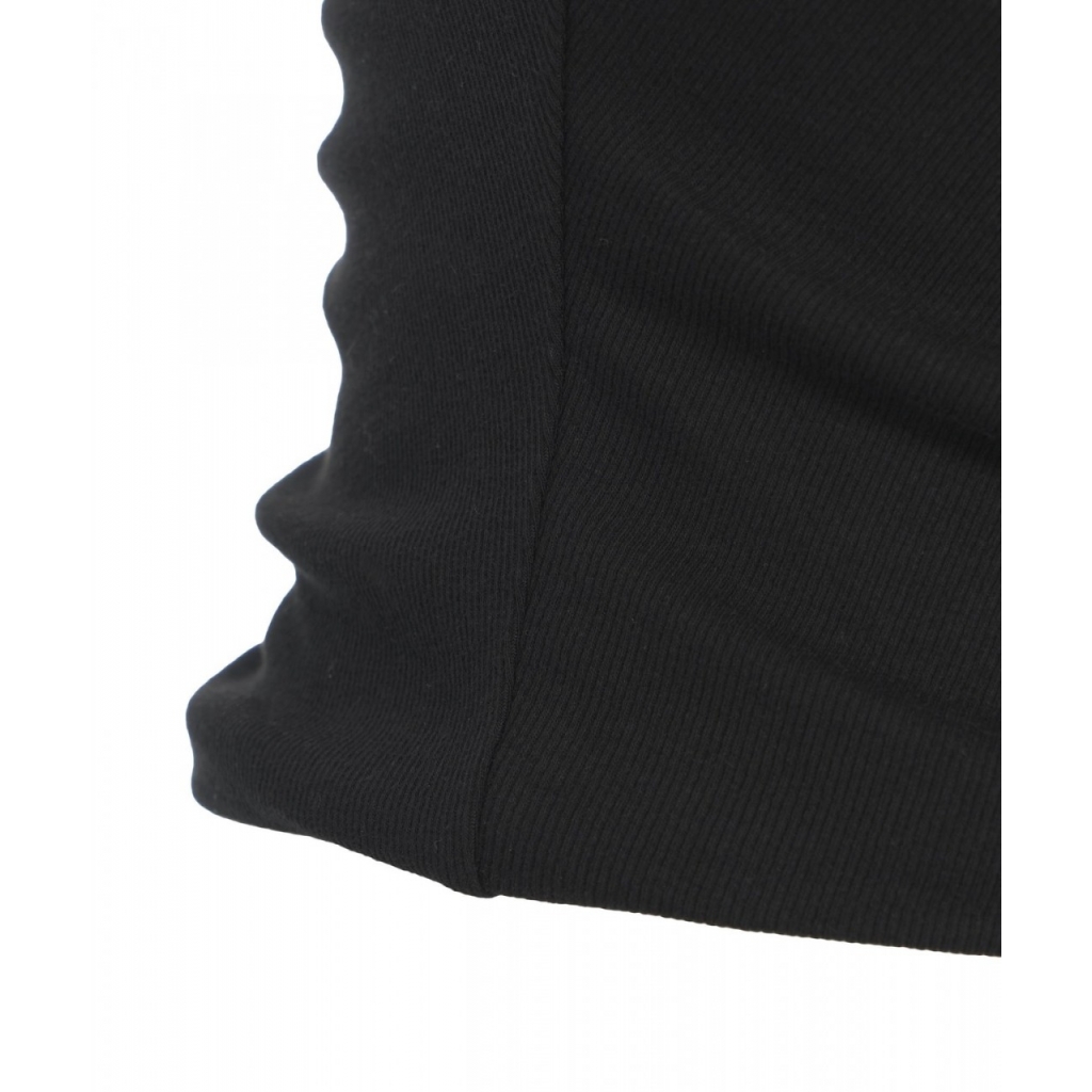 Top a fascia arricciato nero