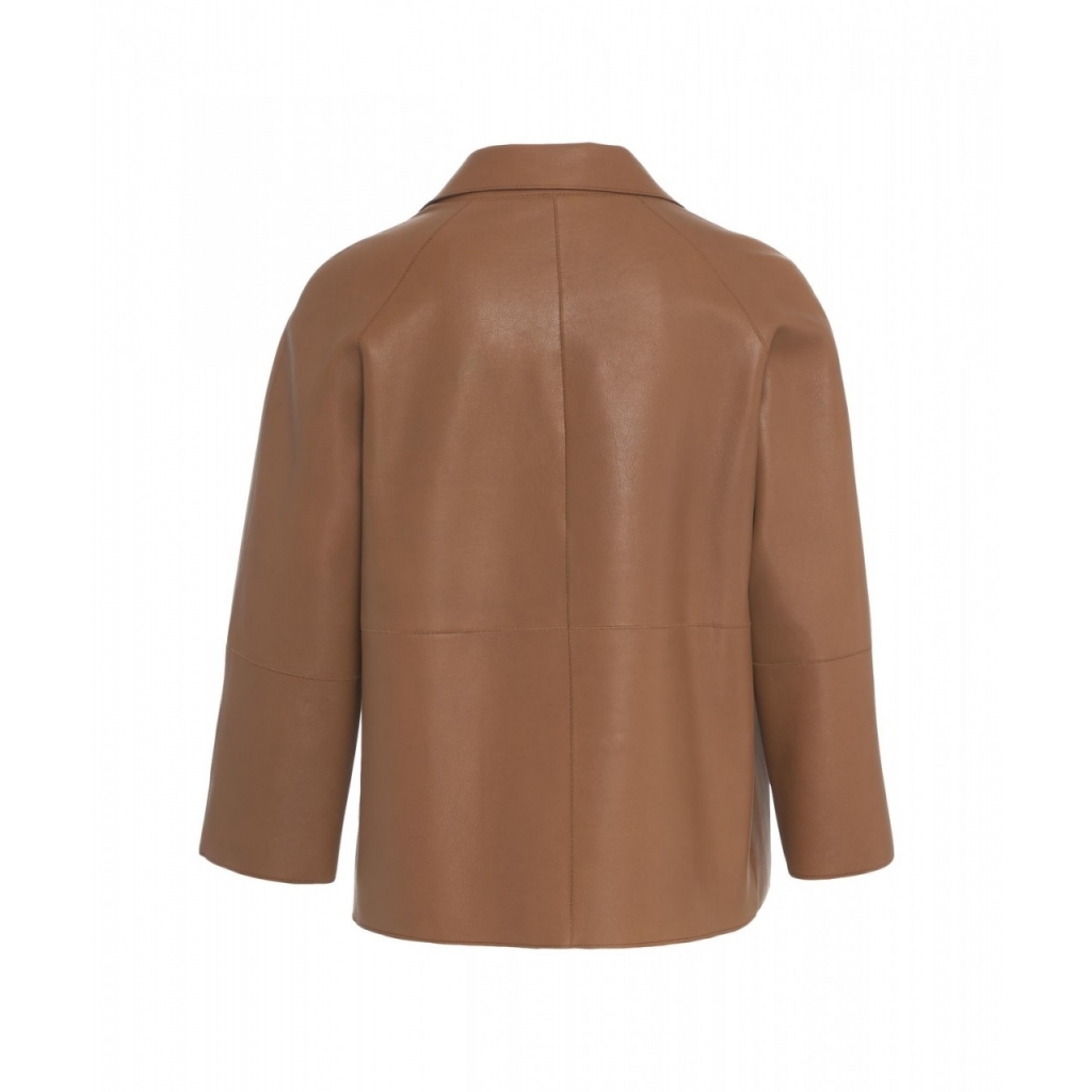 Blazer reversibile in pelle Loren Cammello