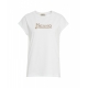 T-shirt con strass bianco