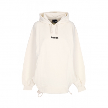 felpa leggera cappuccio donna w logo oversized hoodie MILK