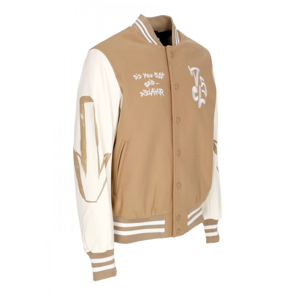 giubbotto college uomo bomber jacket CAMEL