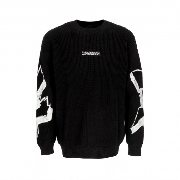 maglione uomo big logo crewneck BLACK