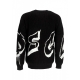 maglione uomo big logo crewneck BLACK