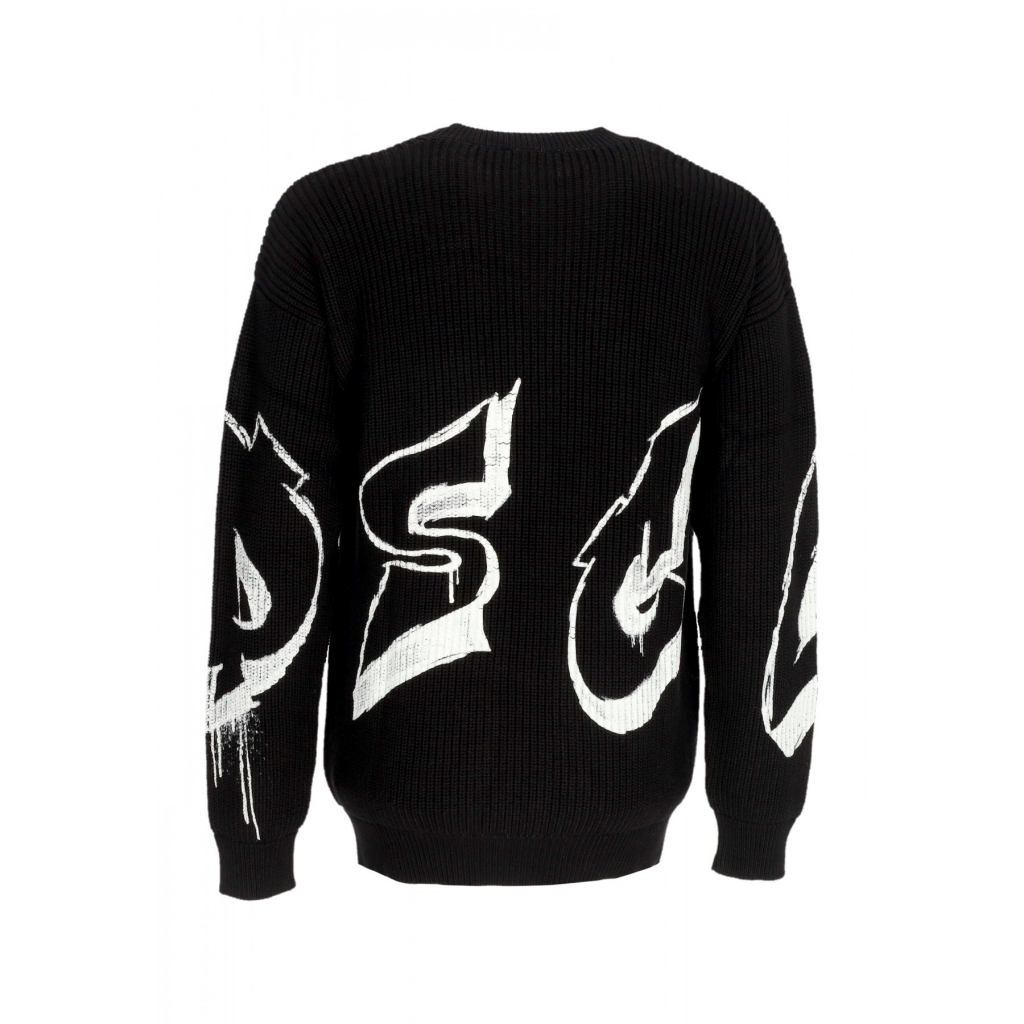 maglione uomo big logo crewneck BLACK