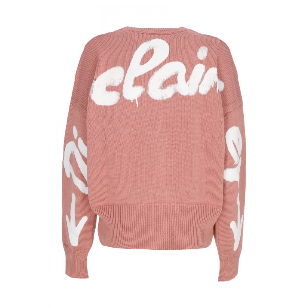 maglione donna w logo crewneck PINK/ST WHITE