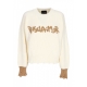 maglione donna w logo crewneck MILK