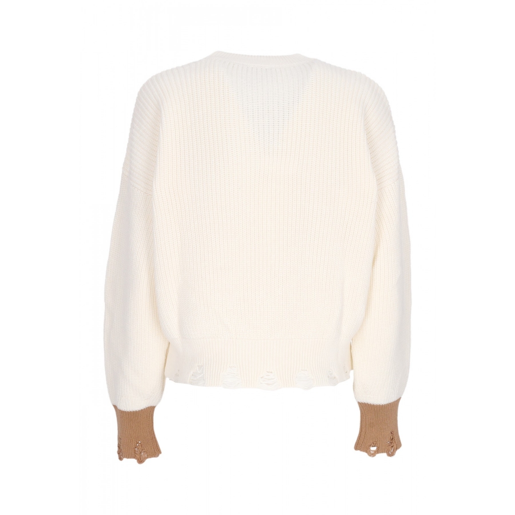 maglione donna w logo crewneck MILK