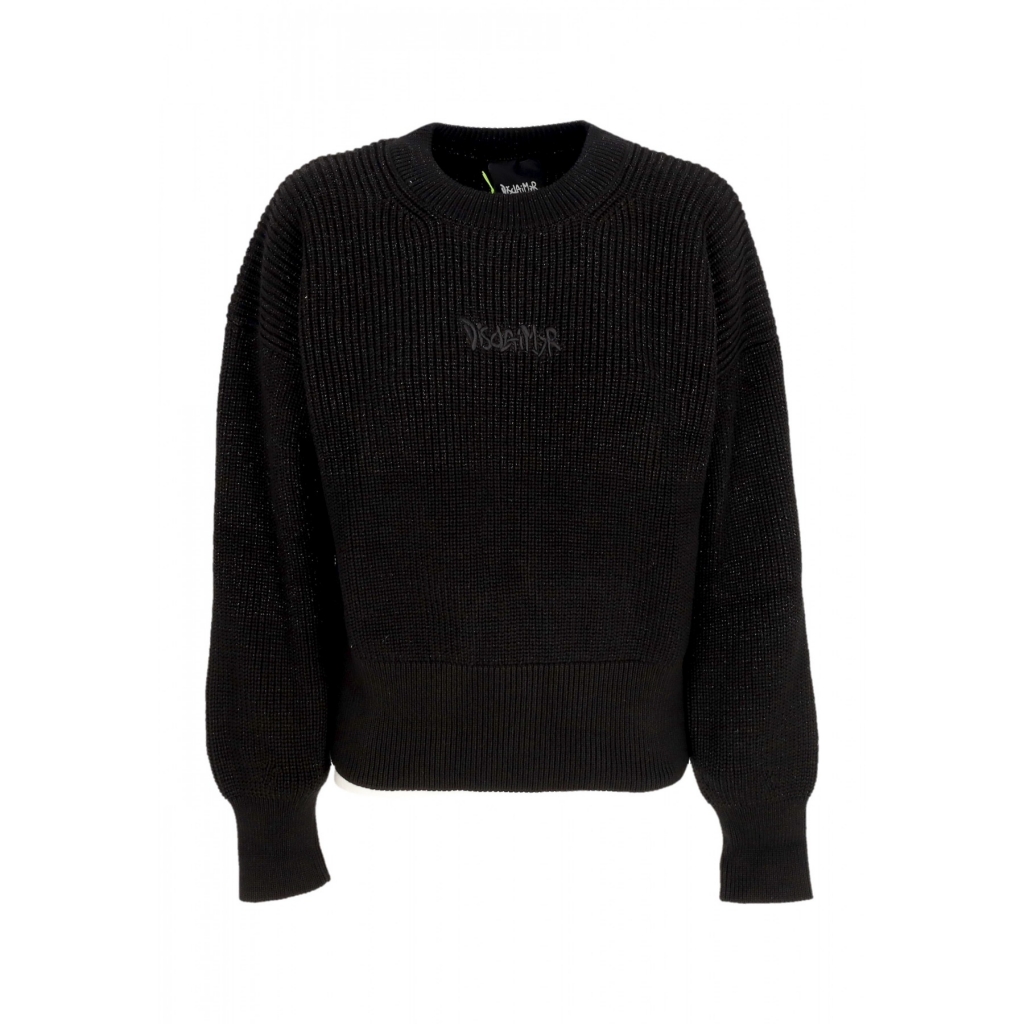 maglione donna w logo crewneck BLACK