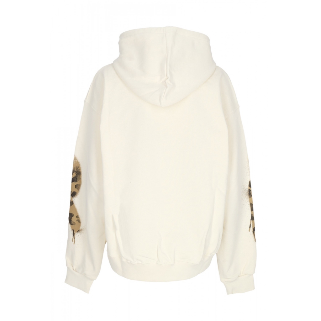 felpa leggera cappuccio donna w logo hoodie MILK