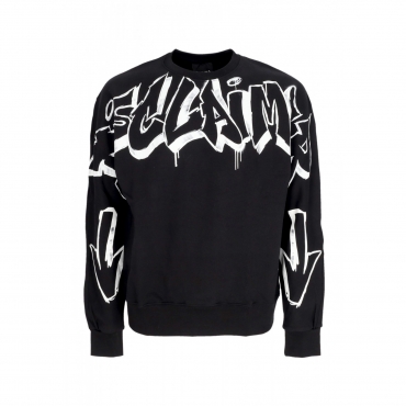 felpa leggera girocollo uomo logo crewneck BLACK/ST WHITE