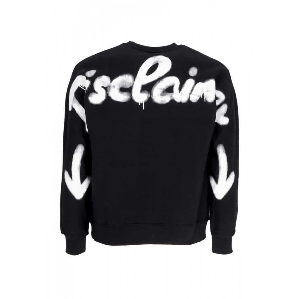 felpa leggera girocollo donna w logo crewneck BLACK/ST WHITE