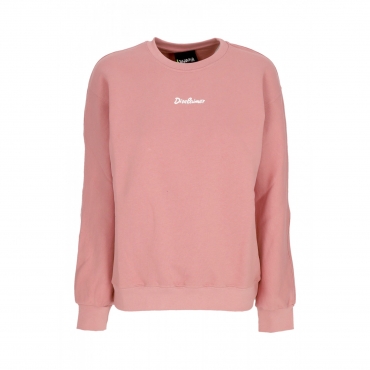 felpa leggera girocollo donna w logo crewneck PINK/ST WHITE