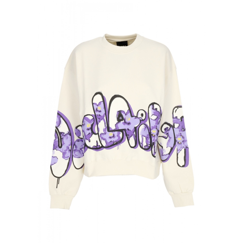 felpa leggera girocollo donna w logo crewneck MILK