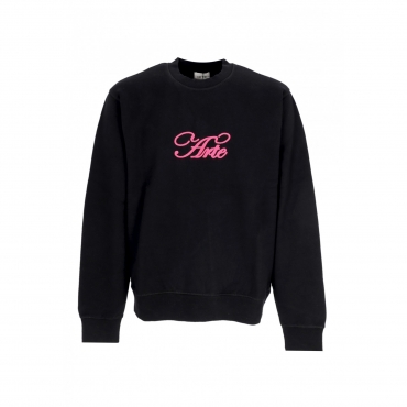 felpa leggera girocollo uomo logo crewneck BLACK