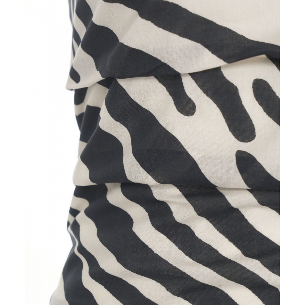 Top con stampa animalier nero