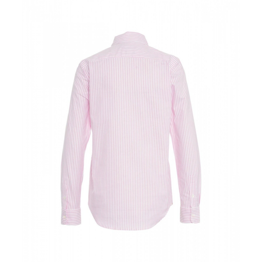 Camicia slim fit a righe rosa