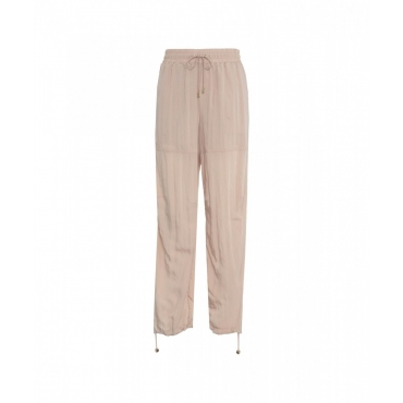 Joggers in misto viscosa beige