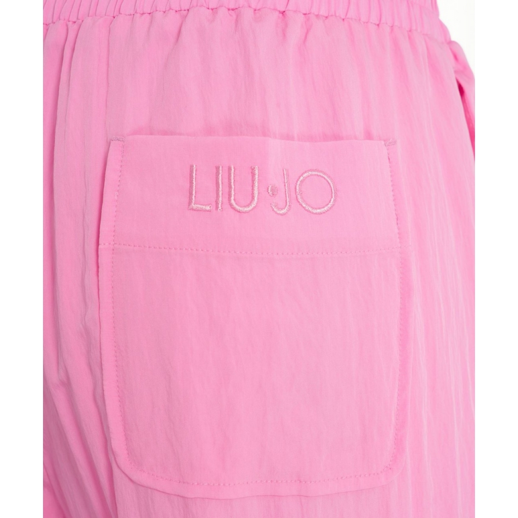 Joggers in misto viscosa rosa