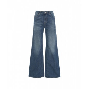 Jeans wide leg Pretender blu