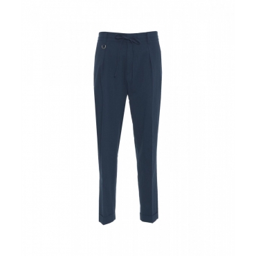 Pantaloni chino con coulisse blu scuro