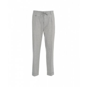 Pantaloni chino con coulisse grigio chiaro