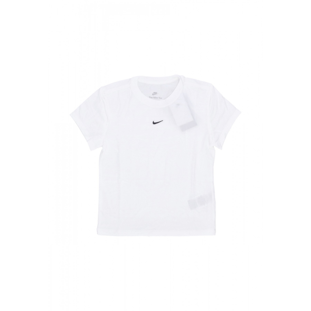 maglietta corta donna w sportswear chill knit crop tee WHITE/BLACK