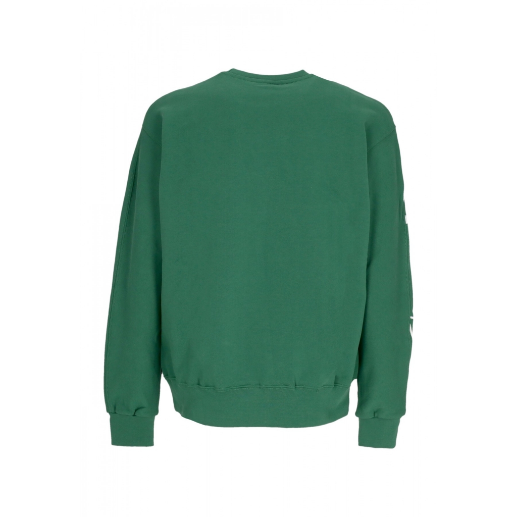 felpa leggera girocollo uomo logo crewneck GREEN/ST WHITE