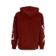 felpa leggera cappuccio uomo logo hoodie BORDEAUX/ST WHITE