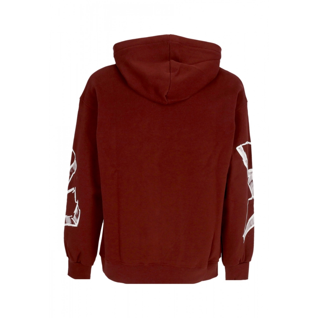 felpa leggera cappuccio uomo logo hoodie BORDEAUX/ST WHITE