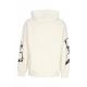 felpa leggera cappuccio uomo logo hoodie MILK/ST BLACK