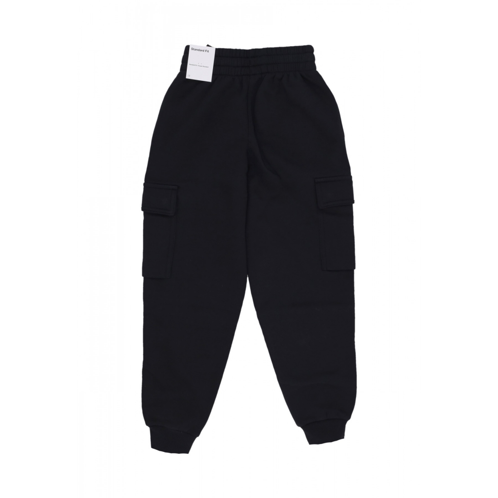 pantalone tuta felpato ragazzo club fleece cargo pant BLACK/BLACK/WHITE