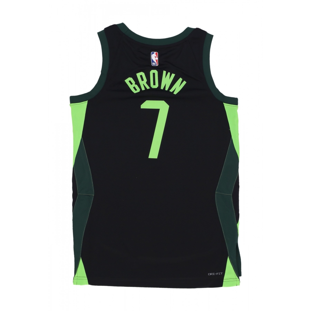 canotta basket uomo nba dri fit swingman jersey no 7 jaylen brown boscel BLACK/PRO GREEN