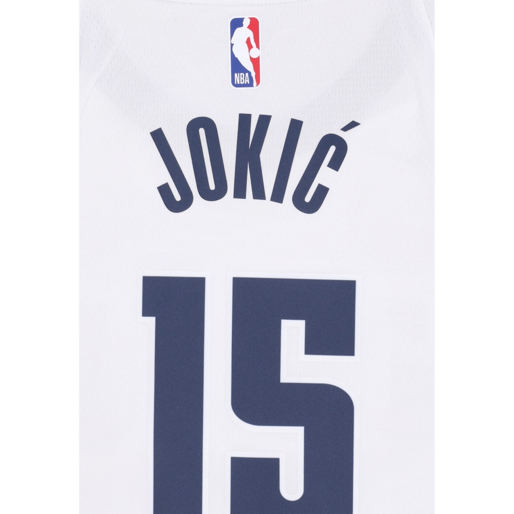 canotta basket uomo nba dri fit swingman jersey no 15 nikola  jokic dennug WHITE/ORIGINAL TEAM COLORS