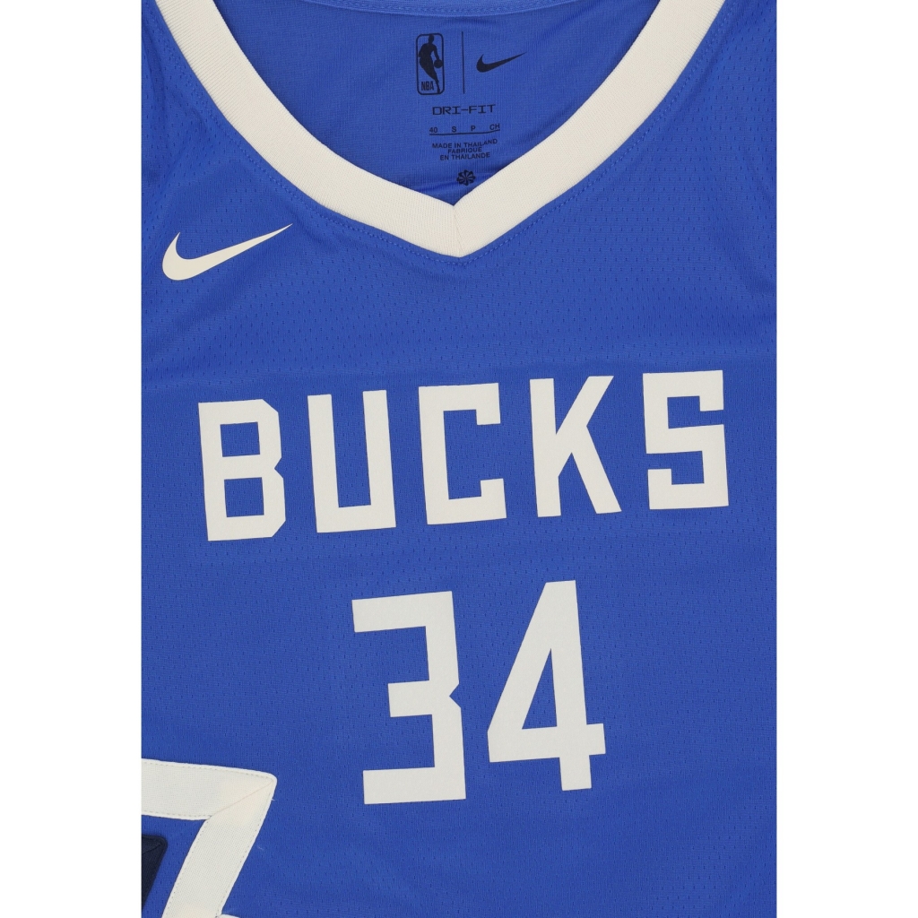 canotta basket uomo nba dri fit swingman jersey no 34 giannis antetokounmpo milbuc GAME ROYAL