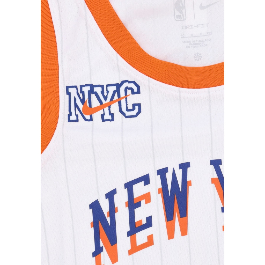 canotta basket uomo nba dri fit swingman jersey no 30 julius randle neykni WHITE/ORIGINAL TEAM COLORS