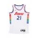 canotta basket uomo nba dri fit swingman jersey no 21 joel embiid phi76e WHITE/ORIGINAL TEAM COLORS