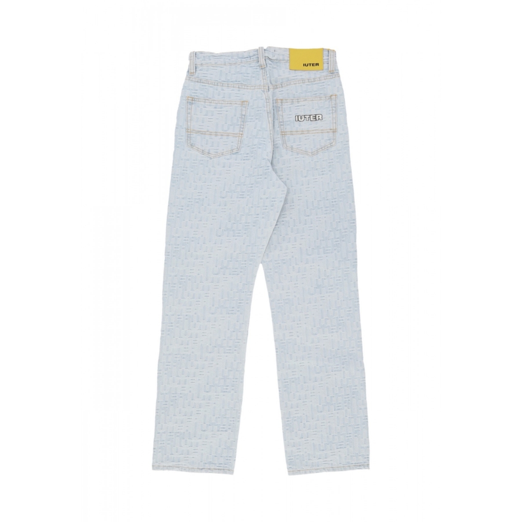 jeans uomo jacquard loose denim LIGHT BLUE