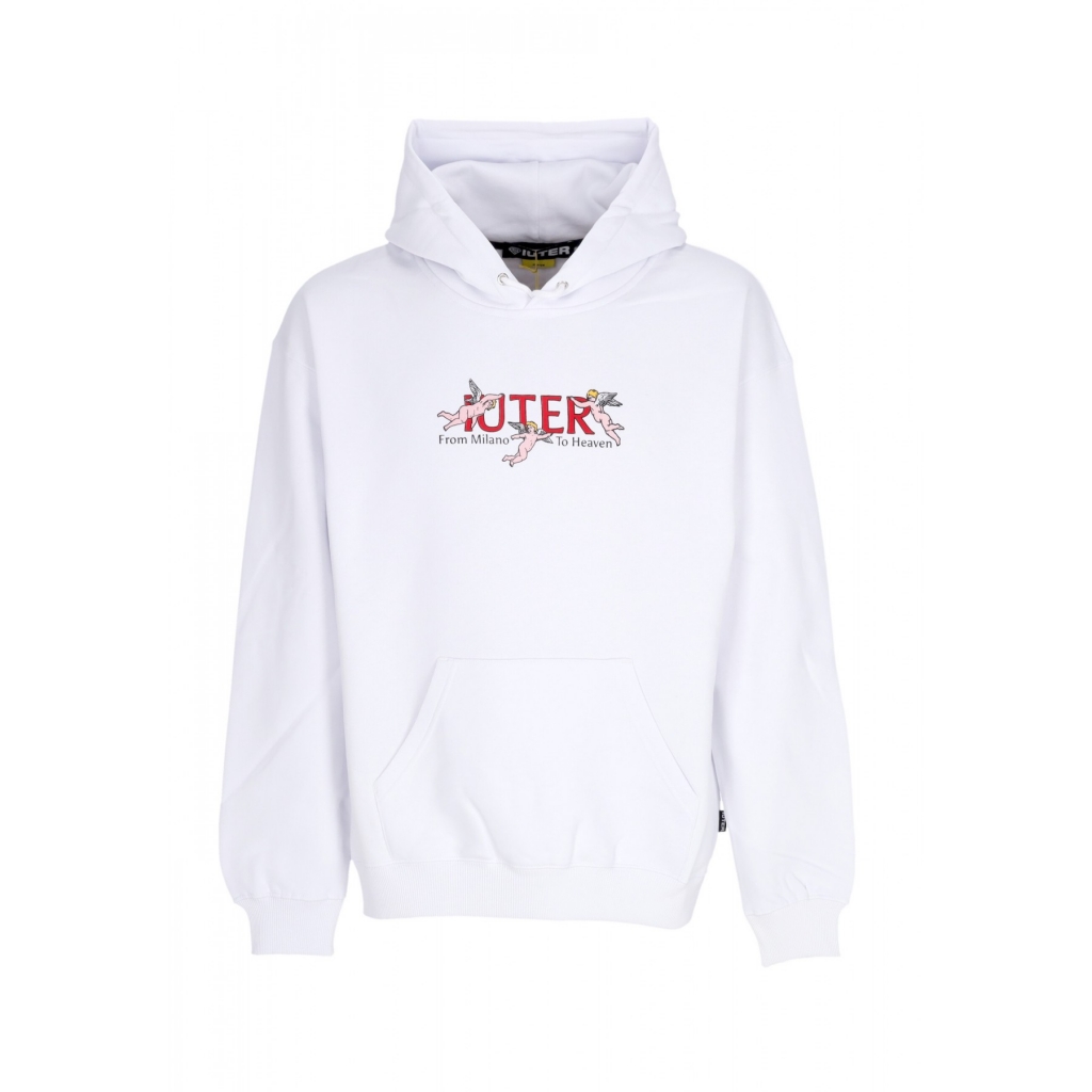 felpa cappuccio uomo heaven hoodie WHITE