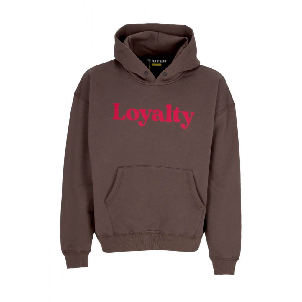 felpa cappuccio uomo loyalty hoodie BROWN