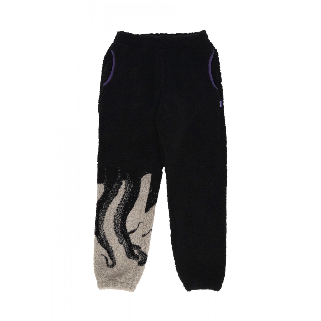 orsetto uomo side sherpa pants BLACK