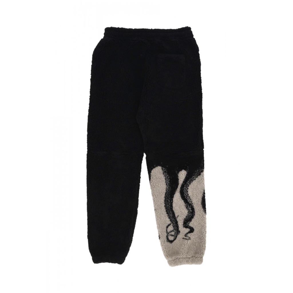 orsetto uomo side sherpa pants BLACK